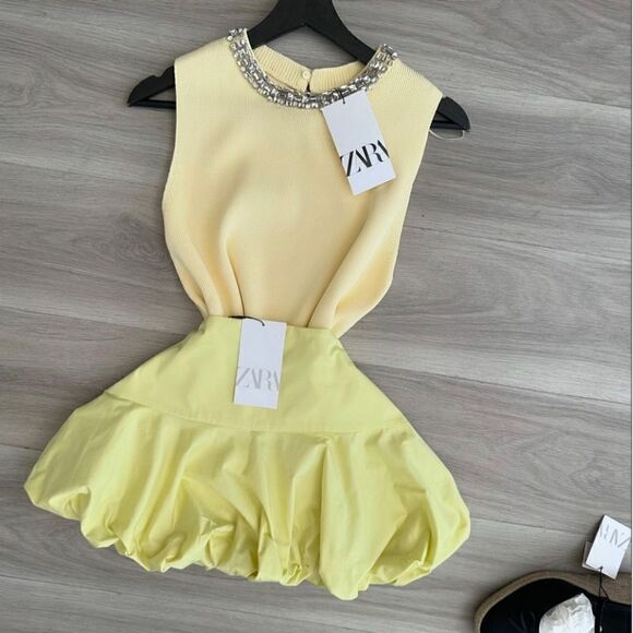 ZARA JEWEL PLAIN KNIT TOP - Picture 3 of 10